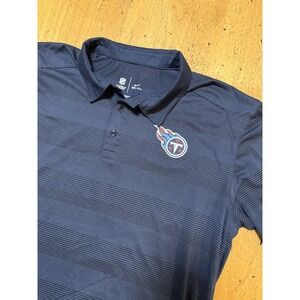 Tennessee Titans Nike Polo Shirt Men L Blue OnField DRI-FIT Performance